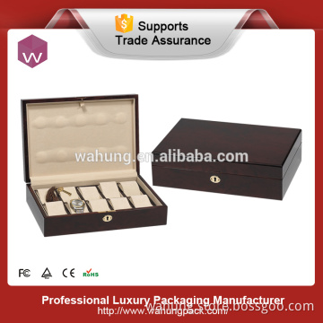 Customized Black watch wooden storage display case